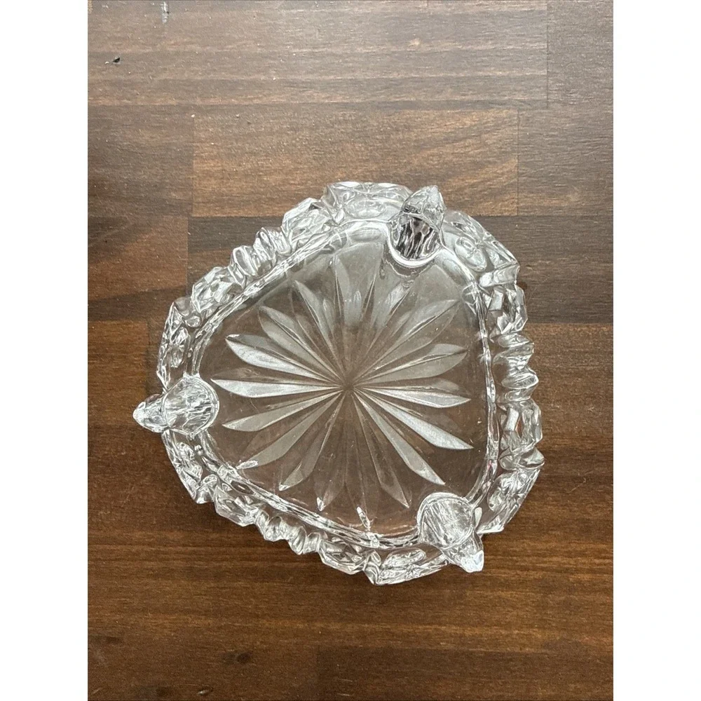 New Vintage Princess House 479 Crystal Glass 5 Inch Dish With Feet